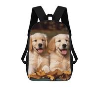 FodPand Heavy-Duty Laptop Backpack 17 Inch - 600D Polyester Golden Retriever Dogs Puppies Pets Backpack Lightweight Shoulder Bag Casual Daypack for Men & Women, Travel Hiking Camping