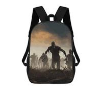FodPand Heavy-Duty Laptop Backpack 17 Inch - 600D Polyester Many Zombie Backpack Lightweight Shoulder Bag Casual Daypack for Men & Women, Travel Hiking Camping