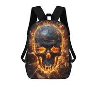 FodPand Heavy-Duty Laptop Backpack 17 Inch - 600D Polyester Shattering of Skull Backpack Lightweight Shoulder Bag Casual Daypack for Men & Women, Travel Hiking Camping
