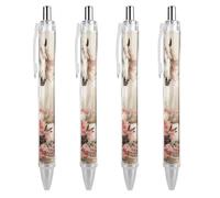 FodPand Horse Image Ballpoint Pens Fine Point Smooth Writing Pen Retractable Ball Point Pens 0.5mm Black Ink Pen Office Supplies Gifts for Men Women 4 PCS