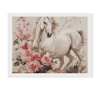 FodPand Horse Image Diamond Painting Kit for Adults 5D DIY Diamond Art with Sparkling Gems Round Drill Complete Set Paintings for Beginners Unique Wall Decor Gift 12"x16"