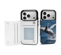 FodPand Humpback Whale Breach Case for iPhone 17 Phone Cover Flip Phone Protective Cover Cute TPU Anti-Scratch Shockproof Minimalist Aesthetic Case for Women & Men White