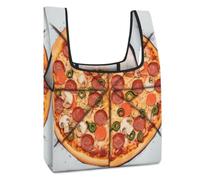 FodPand I Love Pizza Reusable Grocery Bags Tote Bags