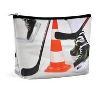 FodPand Ice Hockey Pattern Toiletry Bag Large Capacity Makeup Bag Travel Makeup Pouch Mini Cosmetic Bags Zipper Make Up Storage Pouch Make Up Organizer Tool Pouchs