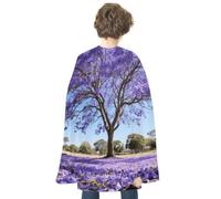 FodPand Jacaranda Halloween Cloak Cosplay Costumes for Adults | Soft Satin Cape Poncho, Wizard/Witch/Vampire/Knight/Royal Roleplay, Spooky Party Favor, Trick or Treat Essential Accessories