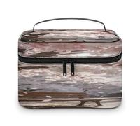 FodPand Japanese Sakura Makeup Bag with Makeup Brush Compartment Cosmetic Bag with Handle And Zipper Portable Organizer Bag for Daily, Camping, Traveling, Hotel
