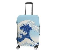 FodPand Japanese Wave Luggage Covers for Suitcase Protector Fits 19-32 Inch Suitcase Cover, Washable Travel Baggage Covers Durable Luggage Protector for Secure Fit, style, M, Modern