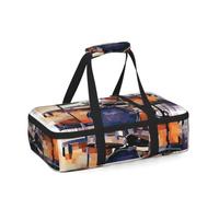 FodPand Jazz Drum Insulated Casserole Carrier Portable Pie Carrier Bag For Hot Or Cold Food Leakproof Thermal Lunch Tote With Handle Or Parties, Picnics, Camping, Travel,Fits 9"X13" Baking Dish
