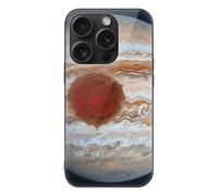 FodPand Jupiter Great Red Spot Phone Case for iPhone 15 Tempered Glass Hard Phone Protective Cover Anti-Scratch Shockproof Minimalist Aesthetic Case for Women & Men