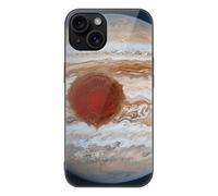 FodPand Jupiter Great Red Spot Phone Case for iPhone 15 Tempered Glass Hard Phone Protective Cover Anti-Scratch Shockproof Minimalist Aesthetic Case for Women & Men