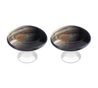 FodPand Kitchen Cabinet Knobs 2 Pack 1.1 Inch Drawer Knobs with Screws Single Hole Jupiter Landscape Dresser Handles Stainless Steel Hardware for Bathroom Cupboard Furniture Closet Wardrobe Door