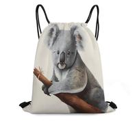 FodPand Koala And Butterfly Drawstring Backpack Gym Trip Cinch Sack for Unisex Waterproof Shoe Bags for Travel Honeycomb Fabric Drawstring Bag 16x 20 Inch for Swimming Beach