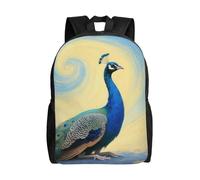 FodPand Laptop Backpack Large Capacity Carry On Backpack for Men Women Business Work Bag Abstract Sharks Casual Daypack, Elegant Peacock, One Size, Travel Backpacks