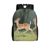 FodPand Laptop Backpack Large Capacity Carry On Backpack for Men Women Business Work Bag Abstract Sharks Casual Daypack, Rustic Deer, One size