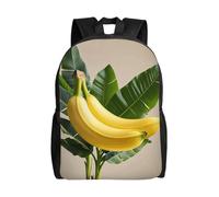 FodPand Laptop Backpack Large Capacity Carry On Backpack for Men Women Business Work Bag Art Red Wine Galsses Grapes Casual Daypack, Banana, One size