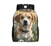 FodPand Laptop Backpack Large Capacity Carry On Backpack for Men Women Business Work Bag Art Red Wine Galsses Grapes Casual Daypack, Animal Dog Photo, One Size, Travel Backpacks
