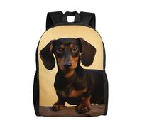 FodPand Laptop Backpack Large Capacity Carry On Backpack for Men Women Business Work Bag Autumn leaves and a wolf Casual Daypack, A Cute Dachshund, One Size, Travel Backpacks