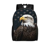 FodPand Laptop Backpack Large Capacity Carry On Backpack for Men Women Business Work Bag Autumn leaves and a wolf Casual Daypack, American Bald Eagle, One Size, Travel Backpacks
