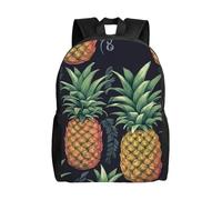 FodPand Laptop Backpack Large Capacity Carry On Backpack for Men Women Business Work Bag Autumn leaves and a wolf Casual Daypack, Pineapple, One Size, Travel Backpacks