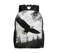 FodPand Laptop Backpack Large Capacity Carry On Backpack for Men Women Business Work Bag Baseball on Fire Casual Daypack, Balck Eagle Forest, One size