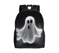 FodPand Laptop Backpack Large Capacity Carry On Backpack for Men Women Business Work Bag Blue Musical Notes Casual Daypack, Black and Halloween Ghost, One size