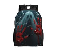 FodPand Laptop Backpack Large Capacity Carry On Backpack for Men Women Business Work Bag Branches Wood Casual Daypack, Bloody Handprints, One Size, Travel Backpacks