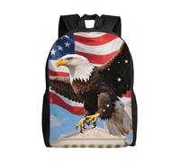 FodPand Laptop Backpack Large Capacity Carry On Backpack for Men Women Business Work Bag Branches Wood Casual Daypack, American Eagle Patriotic Usa, One size
