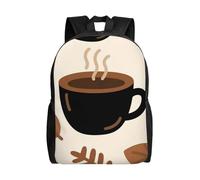 FodPand Laptop Backpack Large Capacity Carry On Backpack for Men Women Business Work Bag Cool Dragon Standing on the Cliff Edge Casual Daypack, Coffee Leaf, One size