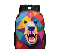 FodPand Laptop Backpack Large Capacity Carry On Backpack for Men Women Business Work Bag Cool Dragon Standing on the Cliff Edge Casual Daypack, 3d Bear, One size