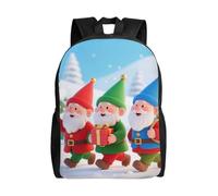 FodPand Laptop Backpack Large Capacity Carry On Backpack for Men Women Business Work Bag Cool Dragon Standing on the Cliff Edge Casual Daypack, Christmas Gnomes, One size