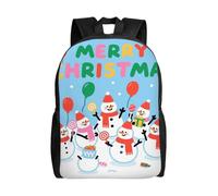 FodPand Laptop Backpack Large Capacity Carry On Backpack for Men Women Business Work Bag Cool Dragon Standing on the Cliff Edge Casual Daypack, Christmas Snowman Candy, One size