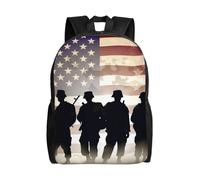 FodPand Laptop Backpack Large Capacity Carry On Backpack for Men Women Business Work Bag Cute Beagle Casual Daypack, Armed Forces Day American, One Size, Travel Backpacks