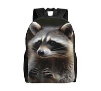 FodPand Laptop Backpack Large Capacity Carry On Backpack for Men Women Business Work Bag Cute Black Pug Casual Daypack, Raccoon, One Size, Travel Backpacks