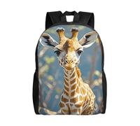 FodPand Laptop Backpack Large Capacity Carry On Backpack for Men Women Business Work Bag Cute Hedgehog Casual Daypack, Cute Giraffe Flowers, One Size, Travel Backpacks