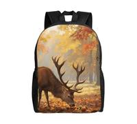 FodPand Laptop Backpack Large Capacity Carry On Backpack for Men Women Business Work Bag Dragonflies Casual Daypack, Deers Fall Trees, One size