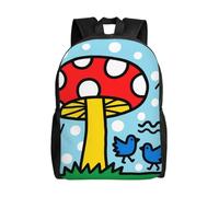 FodPand Laptop Backpack Large Capacity Carry On Backpack for Men Women Business Work Bag Dragonflies Casual Daypack, Doodle Mushrooms, One size