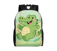 FodPand Laptop Backpack Large Capacity Carry On Backpack for Men Women Business Work Bag Eagle Flag Casual Daypack, Alligator, One size