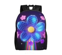 FodPand Laptop Backpack Large Capacity Carry On Backpack for Men Women Business Work Bag Eagle Flag Casual Daypack, 3d Colorful Floral, One size