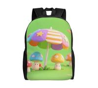 FodPand Laptop Backpack Large Capacity Carry On Backpack for Men Women Business Work Bag Eagle Flag Casual Daypack, Whimsical Mushroom, One Size, Travel Backpacks