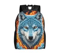 FodPand Laptop Backpack Large Capacity Carry On Backpack for Men Women Business Work Bag Eagle Flag Casual Daypack, Wolf, One size