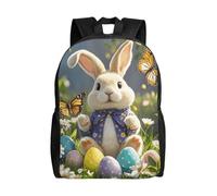 FodPand Laptop Backpack Large Capacity Carry On Backpack for Men Women Business Work Bag Eastern Bluebird Casual Daypack, Easter Bunny Spring Butterfly, One Size, Travel Backpacks