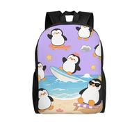FodPand Laptop Backpack Large Capacity Carry On Backpack for Men Women Business Work Bag Evil Eye Casual Daypack, Cute Penguin, One Size, Travel Backpacks