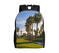 FodPand Laptop Backpack Large Capacity Carry On Backpack for Men Women Business Work Bag Fantasy Wolf Casual Daypack, Palm Tree Golf Course, One size