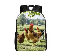 FodPand Laptop Backpack Large Capacity Carry On Backpack for Men Women Business Work Bag Five silhouettes of Hawaiian dance Casual Daypack, Farm Chickens, One Size, Travel Backpacks
