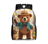 FodPand Laptop Backpack Large Capacity Carry On Backpack for Men Women Business Work Bag Five silhouettes of Hawaiian dance Casual Daypack, Dancing Thanksgiving Bear, One size