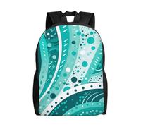 FodPand Laptop Backpack Large Capacity Carry On Backpack for Men Women Business Work Bag Fleur-de-Lis and Coat Arms Knight Casual Daypack, Turquoise and White Circle, One Size, Travel Backpacks
