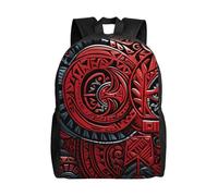 FodPand Laptop Backpack Large Capacity Carry On Backpack for Men Women Business Work Bag Fleur-de-Lis and Coat Arms Knight Casual Daypack, Red Tribal Pattern, One Size, Travel Backpacks