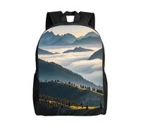 FodPand Laptop Backpack Large Capacity Carry On Backpack for Men Women Business Work Bag Hawaii Flower Casual Daypack, Foggy Mountains, One Size, Travel Backpacks