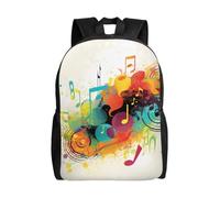 FodPand Laptop Backpack Large Capacity Carry On Backpack for Men Women Business Work Bag I Love French Bulldog Casual Daypack, Abstract Music Themed, One Size, Travel Backpacks