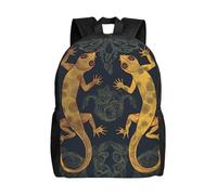 FodPand Laptop Backpack Large Capacity Carry On Backpack for Men Women Business Work Bag Ice and Fire Dragons Casual Daypack, Gecko Lizards, One Size, Travel Backpacks